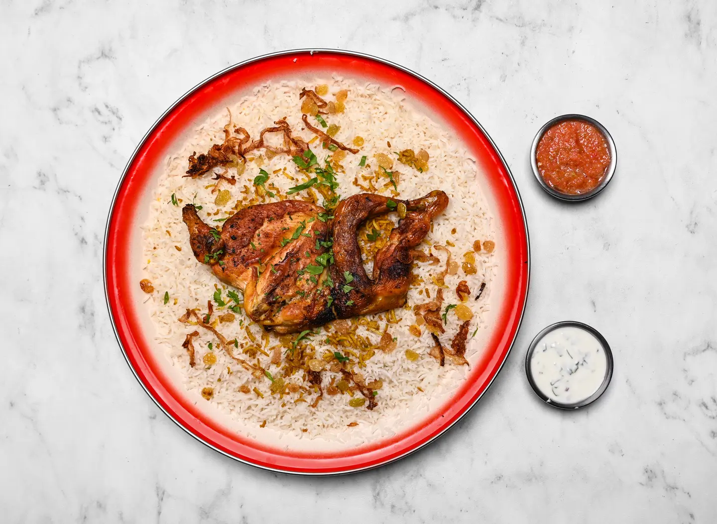 نص  دجاج مظبي مع ارز